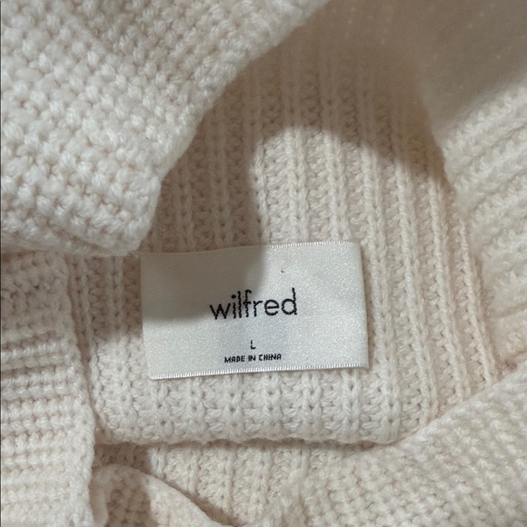 Wilfred Soft Cream Turtleneck Sweater size large NWOT - Picture 2 of 5